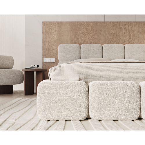 Lit Coffre Delicato 160 X 200 Cm Avec Sommier à Lattes Relevable Blanc