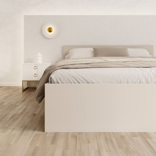 Lit Coffre Paris 160 X 200 Cm Avec Sommier à Lattes Relevable Cachemire