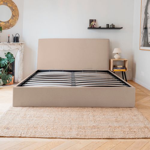 Lit Coffre 140x190cm - Beige - Collection Emma