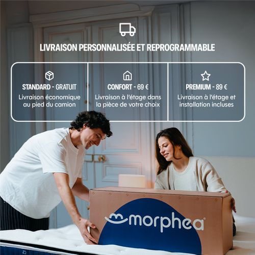 Sommier à Lattes 180x200cm - Blanc - Collection Léa