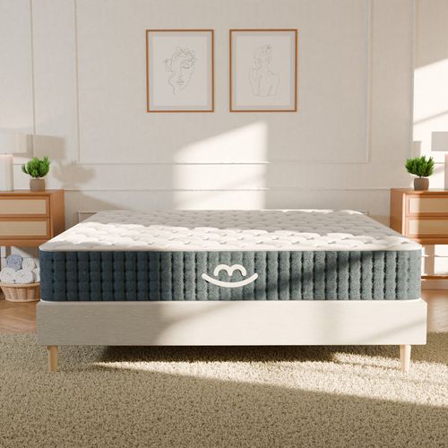 Matelas Premium Hybride 90x200 cm Jade - Accueil Mémoire Forme Et Ressorts Ensachés - Ferme - 26cm