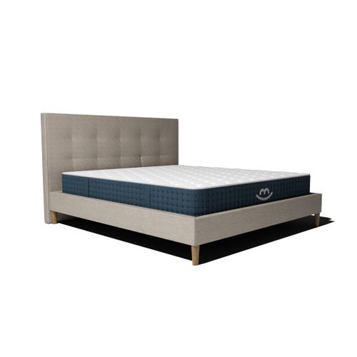 Pack Matelas Hybride 80x200cm Accueil à Mémoire De Forme et Sommier Déco Blanc