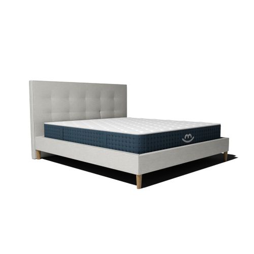 Pack Matelas Hybride 80x200cm Accueil à Mémoire De Forme et Sommier Déco Premium Avec Tête De Lit