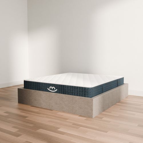 Pack Matelas Hybride 180x200cm Accueil à Mémoire De Forme Premium et Sommier Coffre Anthracite