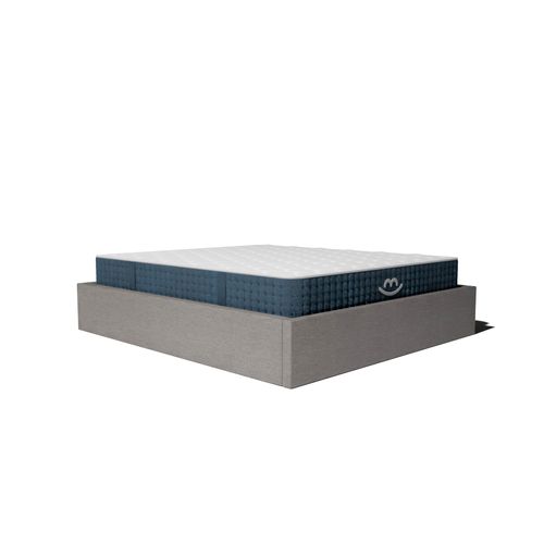 Pack Matelas Hybride 180x200cm Accueil à Mémoire De Forme Premium et Sommier Coffre Anthracite