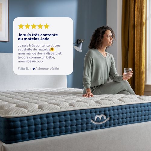Pack Matelas Hybride 160x200cm Accueil à Mémoire De Forme Premium et Sommier Coffre Beige