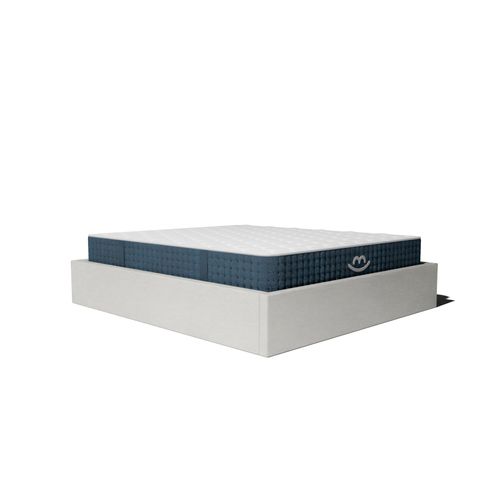 Pack Matelas Hybride 140x190cm Accueil à Mémoire De Forme Premium et Sommier Coffre Blanc