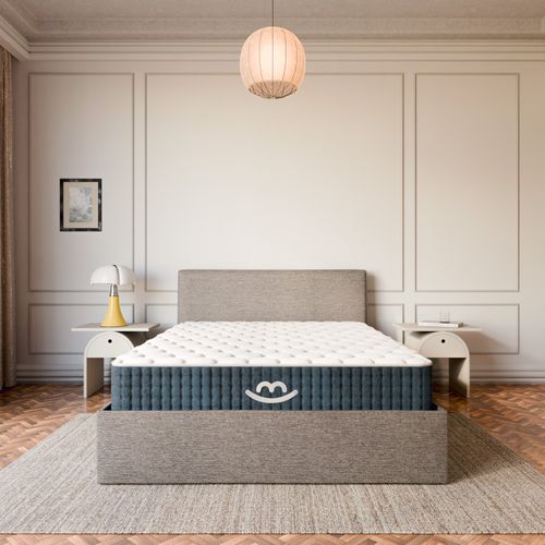 Pack Matelas Hybride 160x200cm Accueil à Mémoire De Forme Premium et Lit Coffre Anthracite