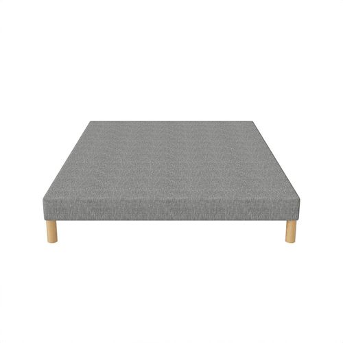 Sommier Tapissier Gris 140x200 + Jeu De Pied . Fabrication Francaise.