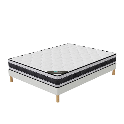 Medicare - Ensemble Matelas mousse et sommier 180x200 Accueil Latex Hauteur 22cm