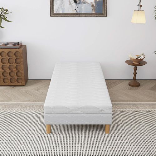 Ensemble Sommier + Matelas D’appoint Izy 90x190 Cm Mousse Haute Résilience
