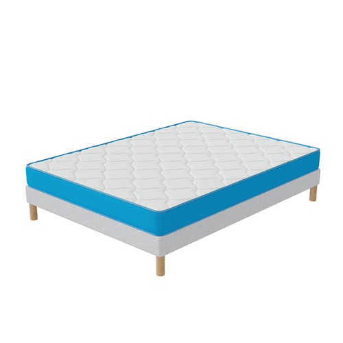 Ensemble Matelas Mousse  160x200 Fresh Memory Hauteur 15cm + Sommier