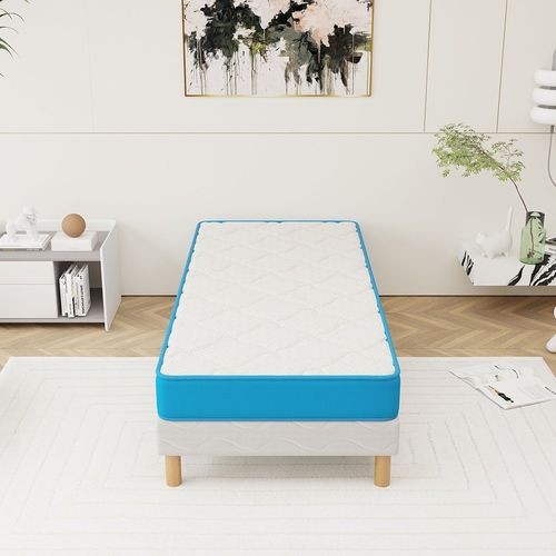 Matelas Fresh Memory 90x200 Cm Mousse Haute Résilience Hauteur 15 Cm