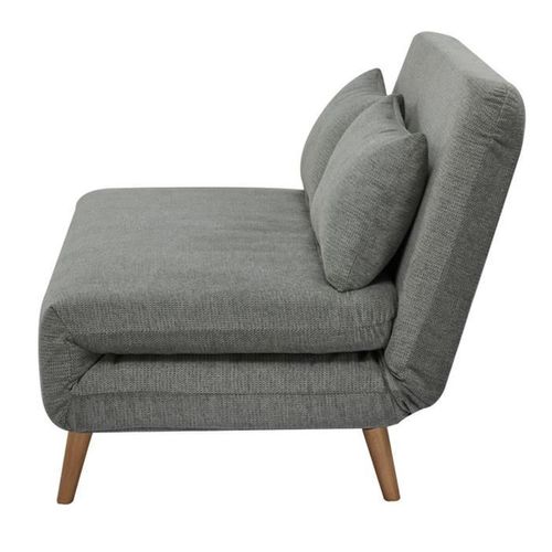 Banquette BZ - 2 Places - Tissu Vert Clair - 130 X 90 X 81 Cm - Deplo