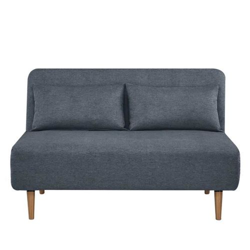 Banquette BZ - 2 Places - Tissu Bleu - 130 X 90 X 81 Cm - Deplo