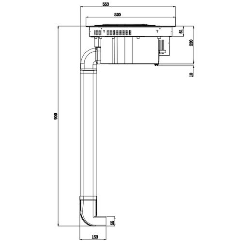Triomph Plaque De Cuisson Induction Avec Hotte Intégrée Trcpida8000b 77cm 2 Zones + 2 Flexizone