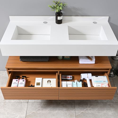 Meuble Salle De Bain Double Vasque Blanche Rosa 120 Cm + Miroir