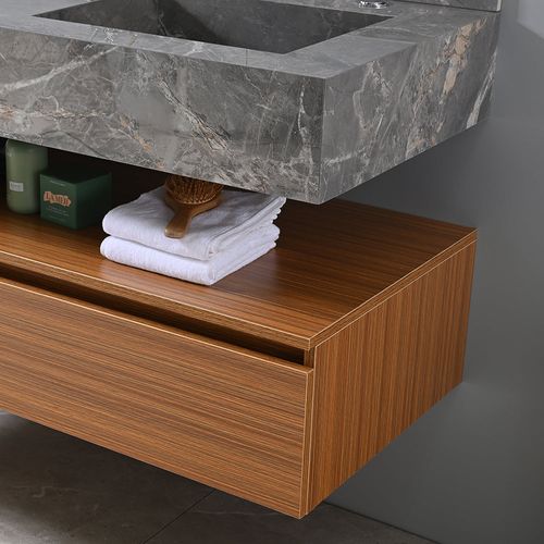 Meuble Salle De Bain Double Vasque Grise Rosa 120 Cm + Miroir