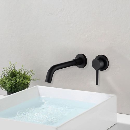 Robinet Mitigeur De Lavabo Encastré Muro Noir Mat