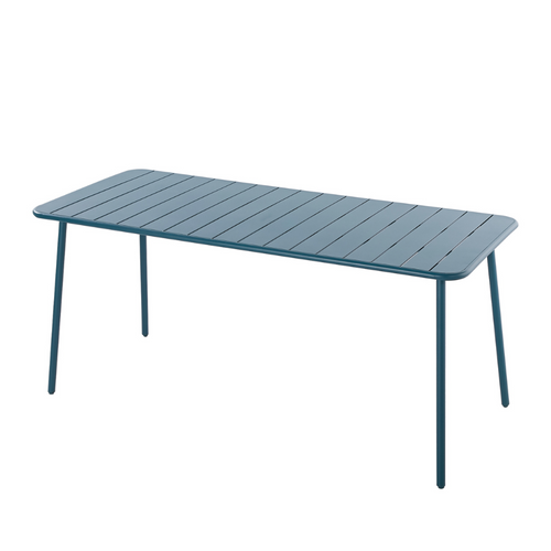 Bergame - Table En Acier 6 Places Bleue