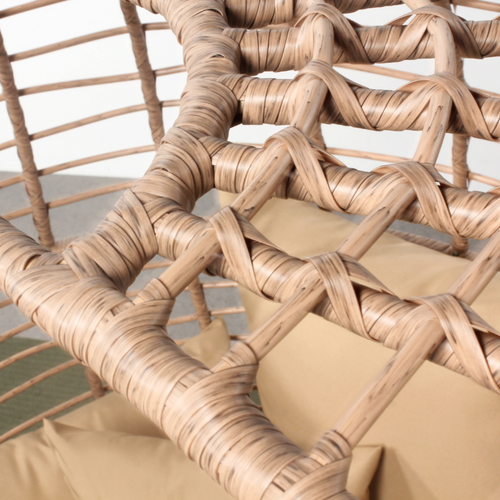 Jane - Fauteuil Sur Pied Effet Rotin