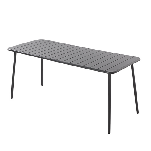 Bergame -ensemble Table Et Chaises 6 Personnes Gris Foncé