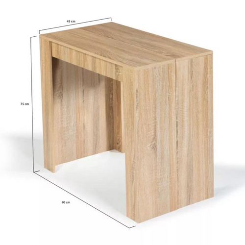 Belli - Table Console Extensible Effet Bois - 1,40 M