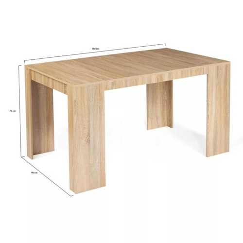 Belli - Table Console Extensible Effet Bois - 1,40 M