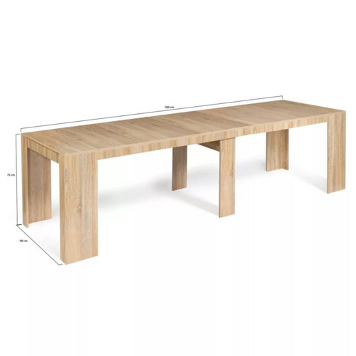 Belli - Table Console Extensible Effet Bois - 3 M
