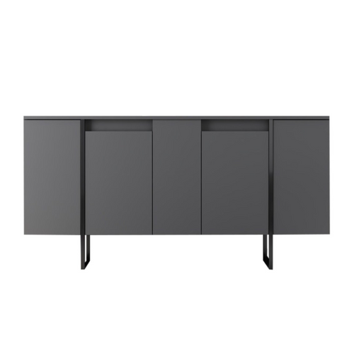 Boras - Buffet Design Noir 4 Portes