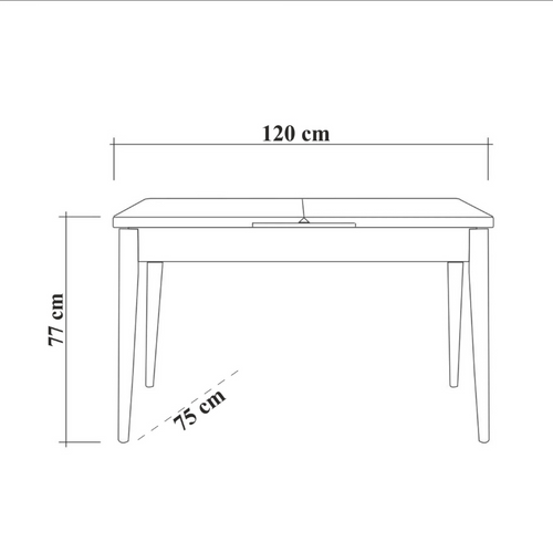 Santi - Table Extensible Bois - Max 6 Personnes