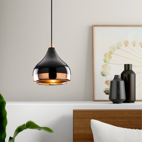 Maya - Suspension Filaire Noire Et Cuivrée