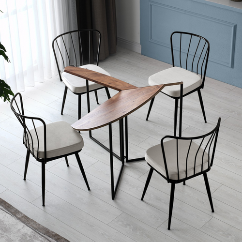 Bronie - Table De Salle à Manger Pliable Couleur Chêne