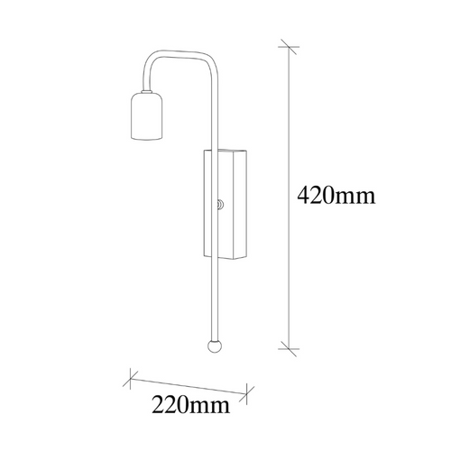 Jeanne - Applique Murale Noire Et Dorée