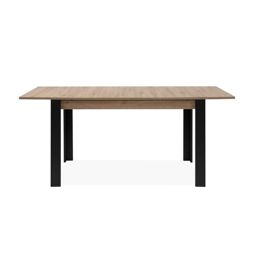 Tolosa - Table Extensible 4 à 6 Personnes Chêne Et Noir 150x80x75