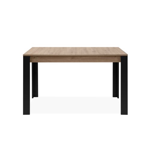 Tolosa - Table Extensible 4 à 6 Personnes Chêne Et Noir 150x80x75
