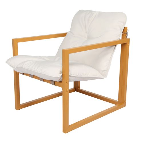 Rabat - Salon De Jardin 5 Places Contemporain Marron Et Coussins Beiges