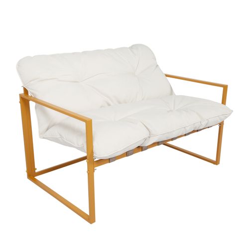 Rabat - Salon De Jardin 6 Places Contemporain Marron Et Coussins Beiges