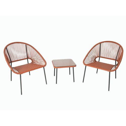 Acapulco - Salon De Jardin 2 Places Avec Table Terracotta