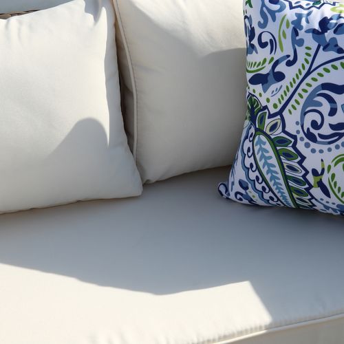 Baracoa - Salon De Jardin 9 Places Résine Tressée Marron Et Beige