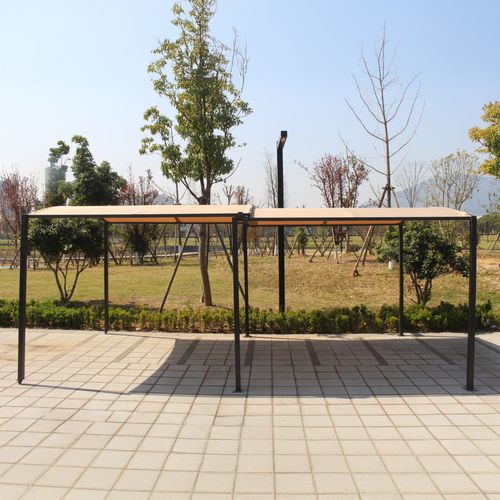 Icaria - Pergola Coulissante Extensible Et Carport 9m² Jusqu'à 16m² Gris Et Beige