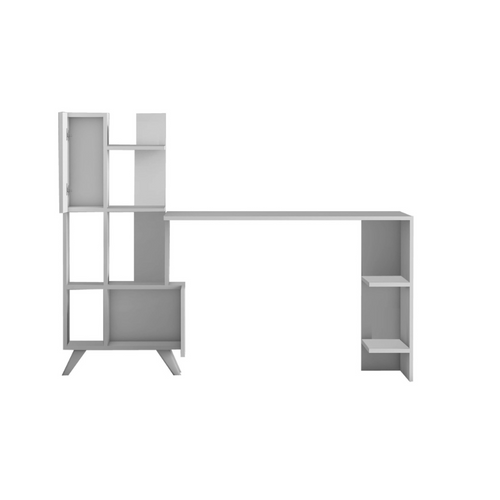 Kuhmo - Bureau Contemporain 9 Rangements - Blanc