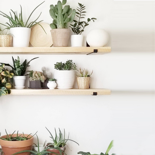 Bussa - Étagère Murale En Bois D'épicéa Et Métal - 2 Rangements - Bois Et Noir