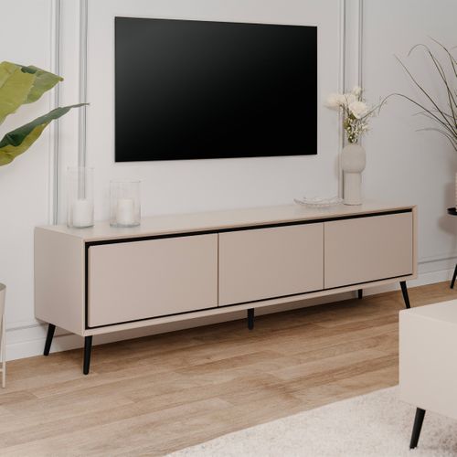 Meuble TV 3 Portes Cappuccino - Aris