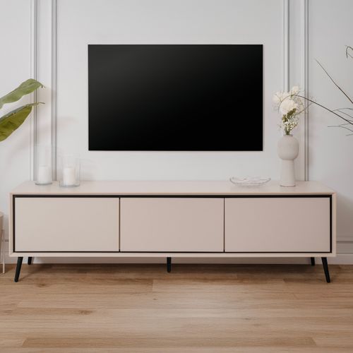 Meuble TV 3 Portes Cappuccino - Aris