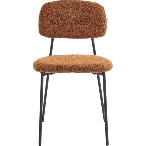 Lot De 4 Chaises En Tissu Bouclé Rouille - Lorie