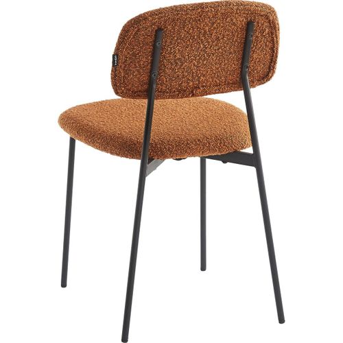 Lot De 4 Chaises En Tissu Bouclé Rouille - Lorie