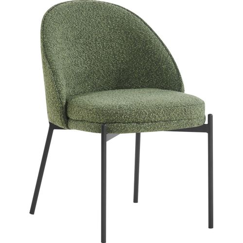Lot De 2 Chaises En Tissu Bouclé Vert Kaki - Cloé