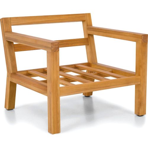 Salon De Jardin 4 Places En Bois Fsc - 4 Fauteuils Et Table Basse - Palau