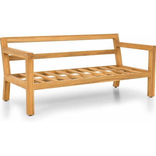 Salon De Jardin 4 Places En Bois Fsc - 2 Canapés 2 Pl. Et Table Basse - Palau